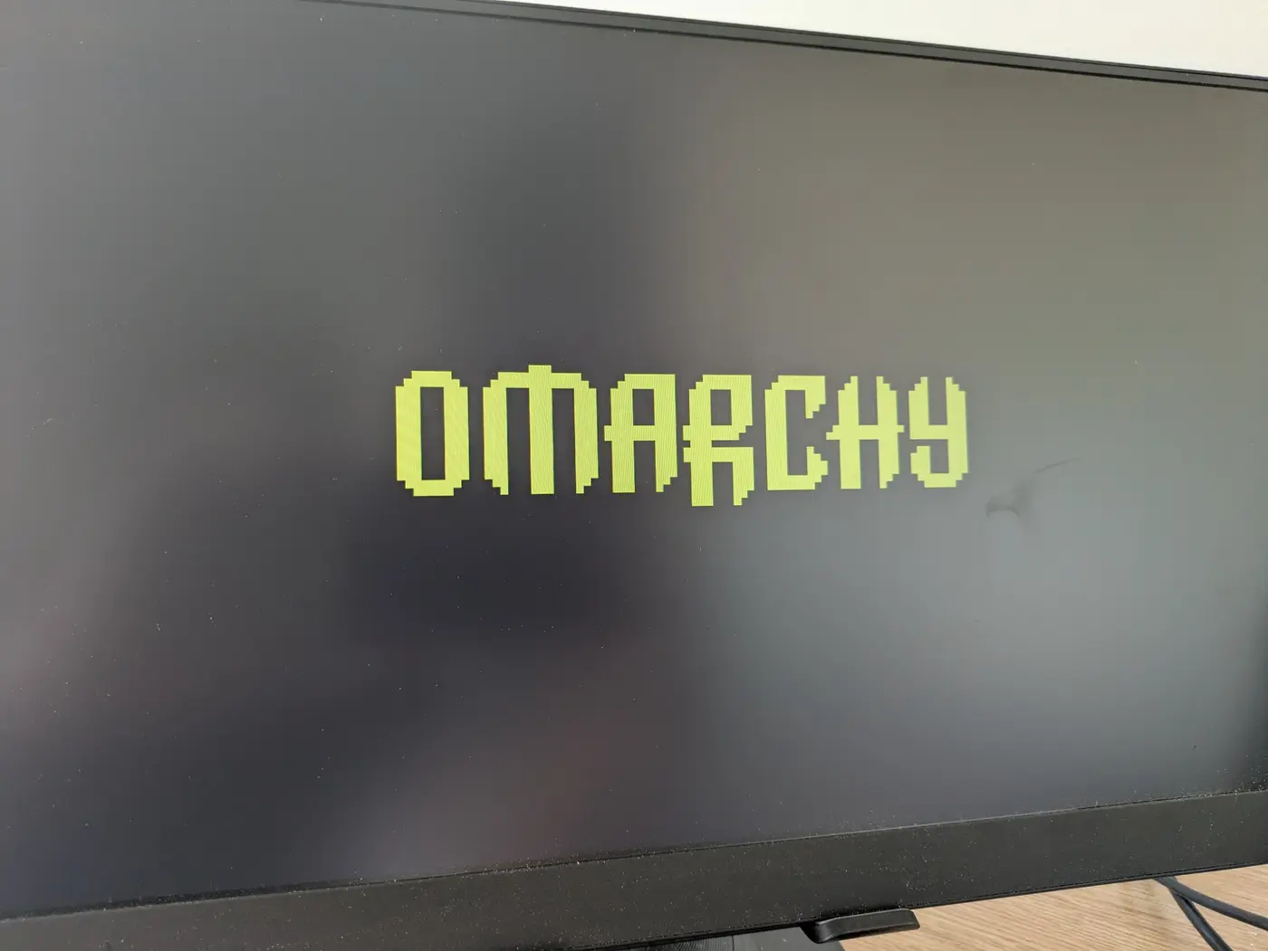A spare computer booting into Omarchy